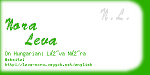 nora leva business card